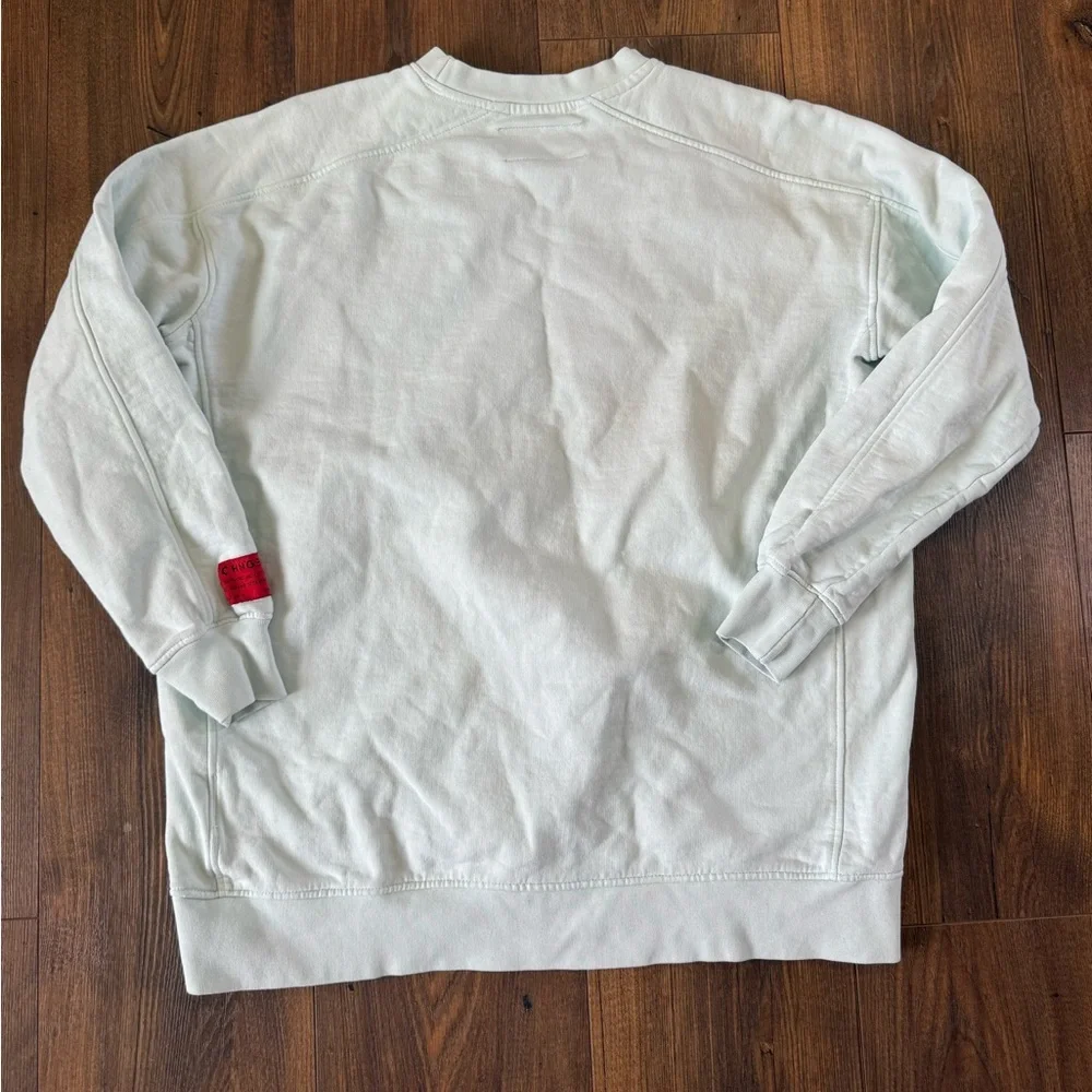 Change Embroidered Crewneck Sweatshirt - Pastel Mint Green